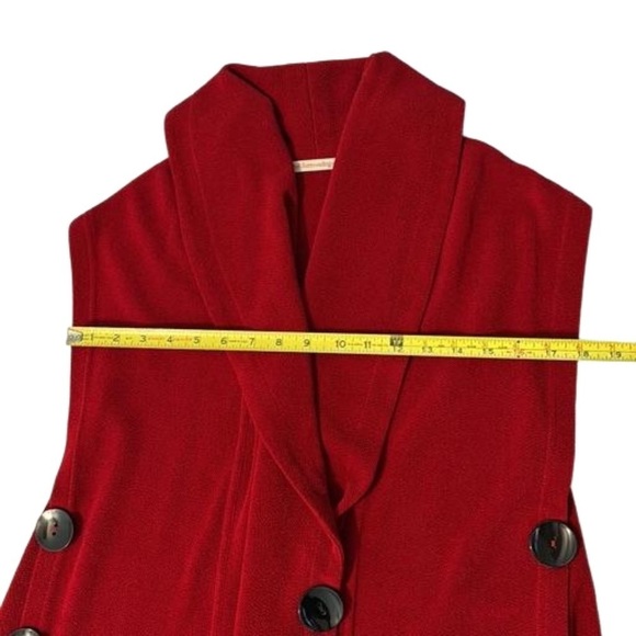 Soft Surroundings Mesa Button Vest, Size XS, Red - Picture 5 of 9